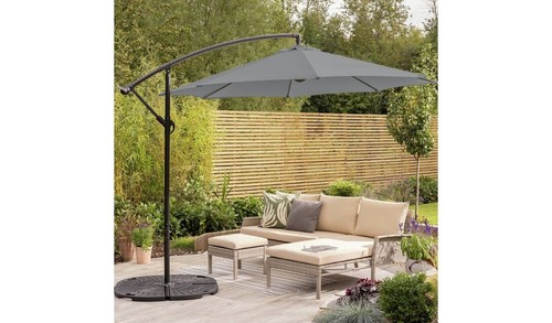 Overhanging garden parasol - garden,