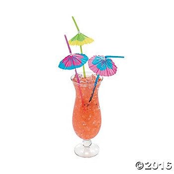 Hibiscus parasol straws - parasol,