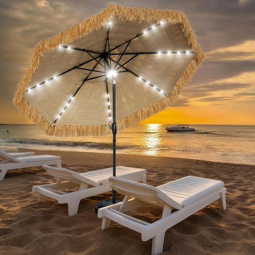 Solar tiki umbrella with - solar,