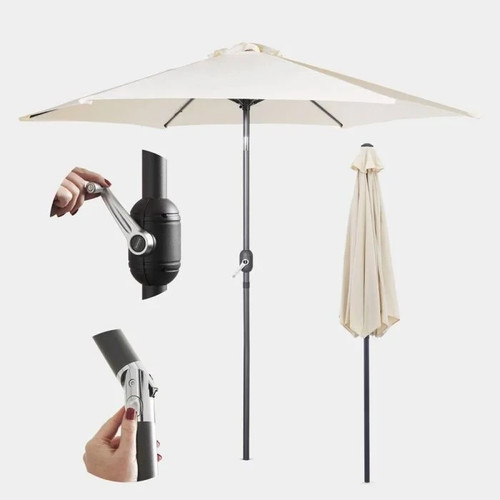 Steel garden parasol - garden,