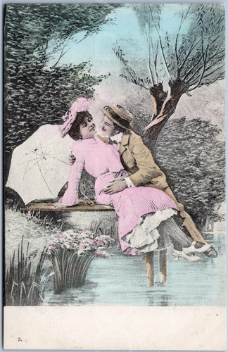 Vintage postcard romantic - vintage,