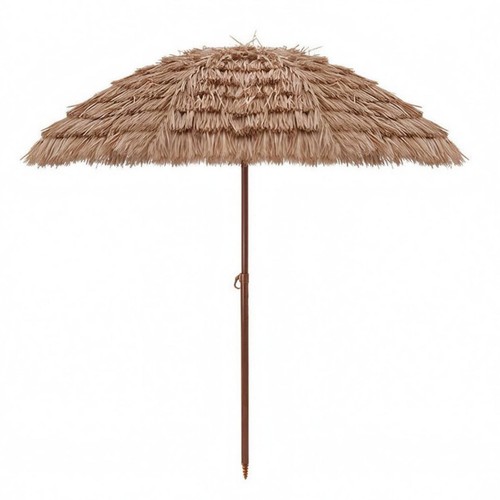 Straw umbrella swivel thatched - straw,