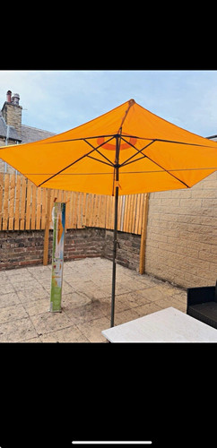 Yellow market parasol octagon - market,