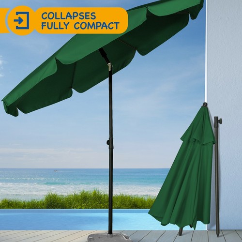 Green beach parasol - parasol, outdoor