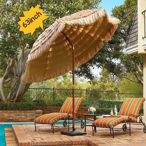 Thatched tiki umbrella - thatched,