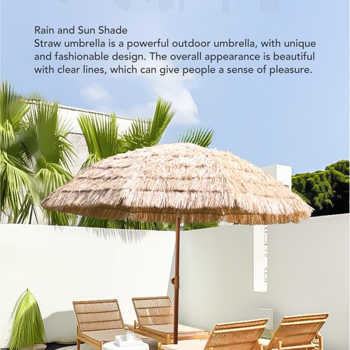 Thatch umbrella height - umbrella,