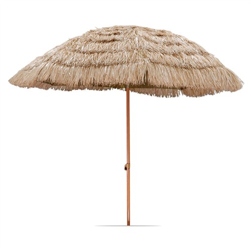 Straw beach umbrella - beach,